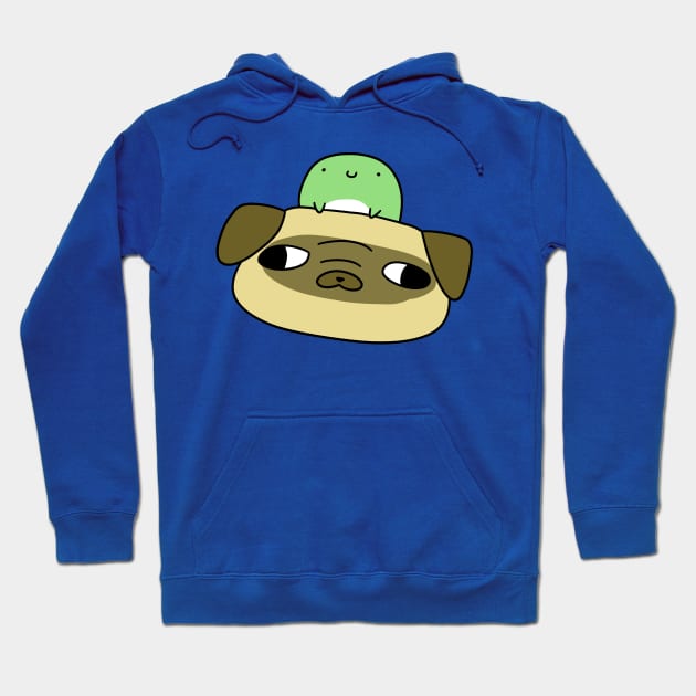 Pug Face and Frog Hoodie by saradaboru